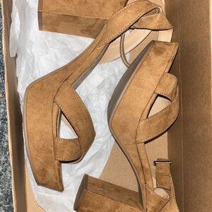 Sun + Stone Brown Platform Sandals